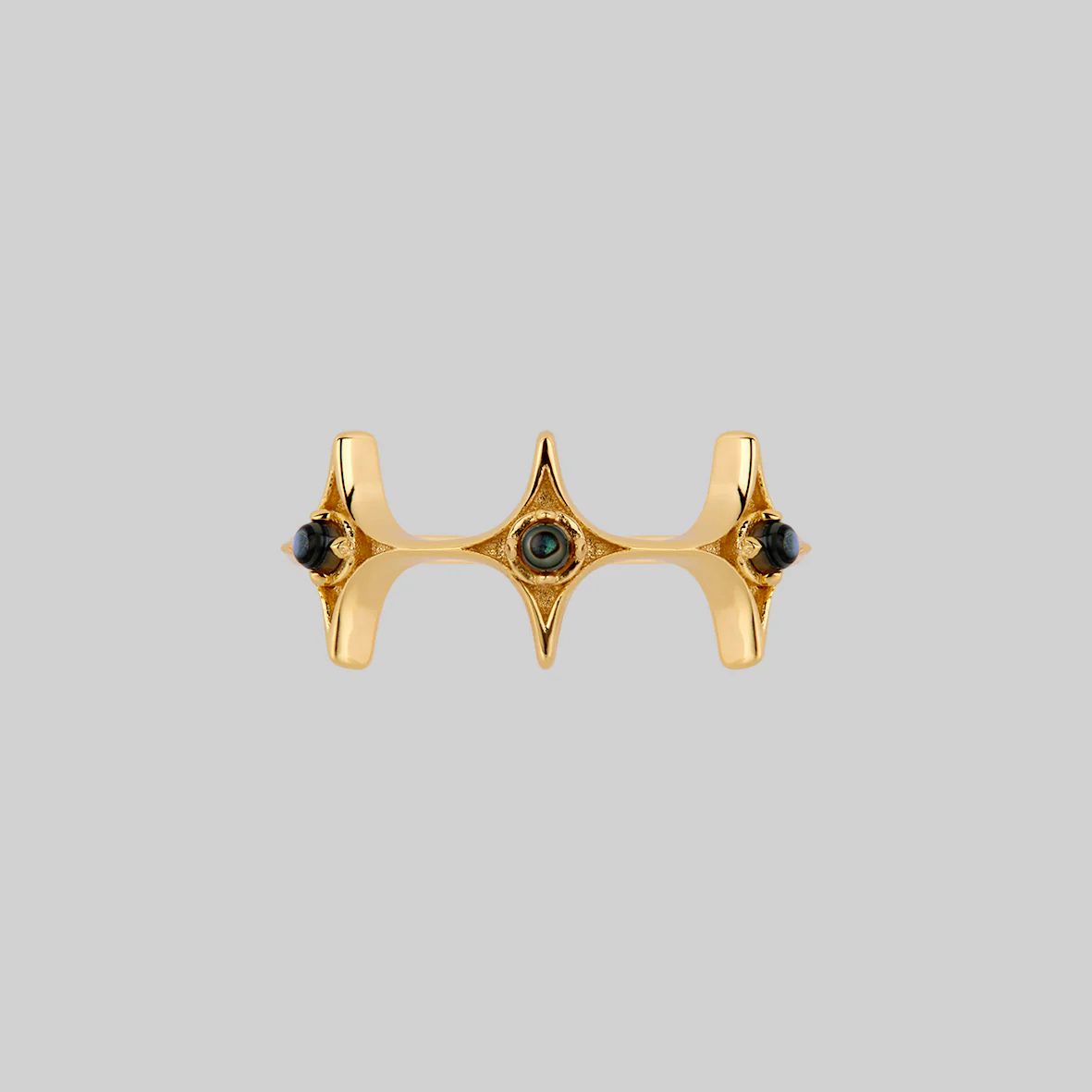 ABYSS. North Star Shell Ring - Gold - Image 2