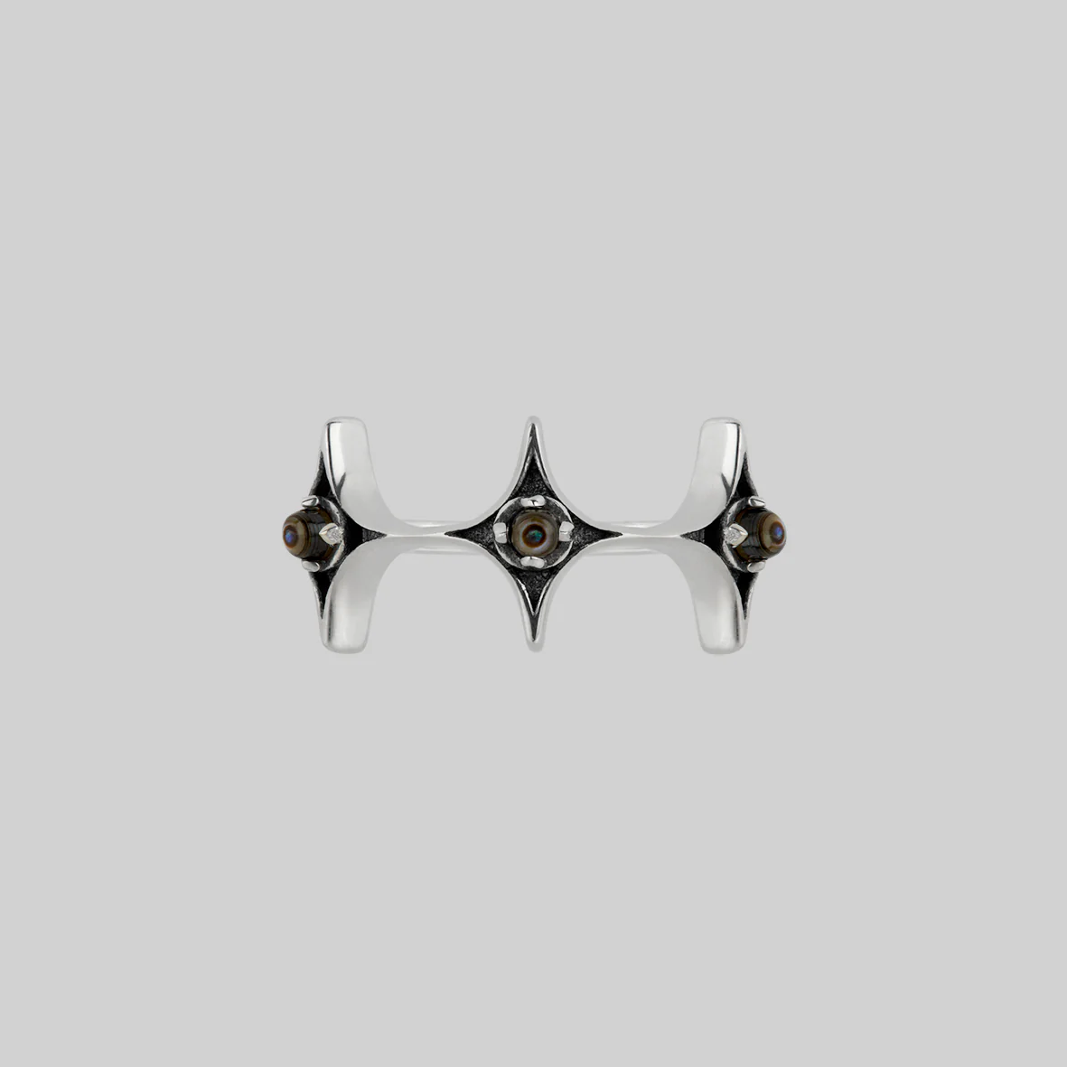ABYSS. North Star Shell Ring - Silver