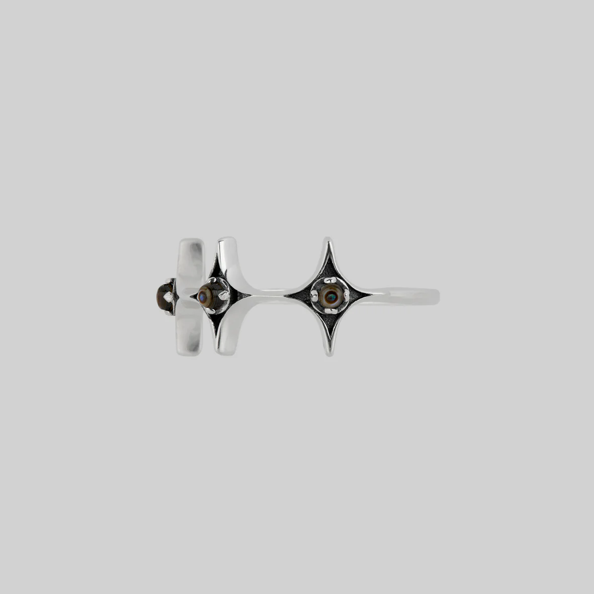 ABYSS. North Star Shell Ring - Silver - Image 3