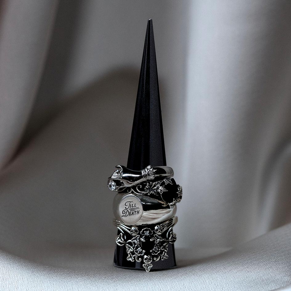 Black Agate Wand Ring Holder