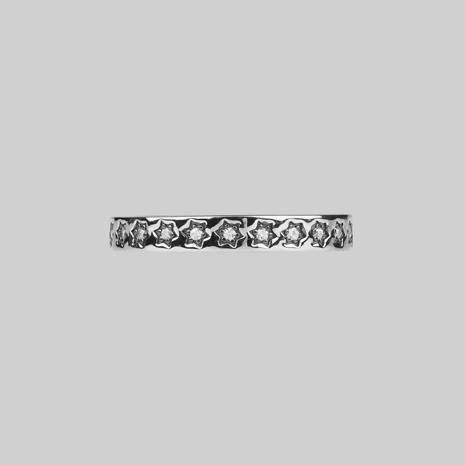COUNTING STARS. Cubic Zirconia Silver Star Ring