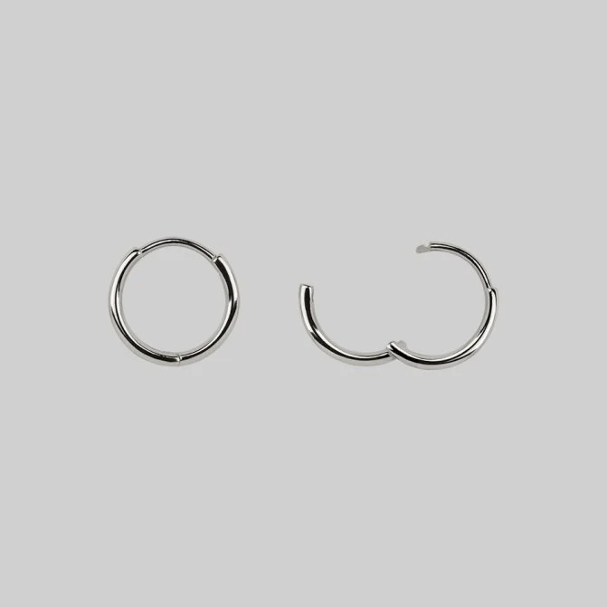 FLAPPER. Gatsby Garnet & Sword Hoop Earrings - Silver - Image 3