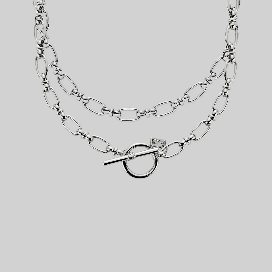 GETAWAY. Double Wrap T-Bar Chain - Silver - Image 2