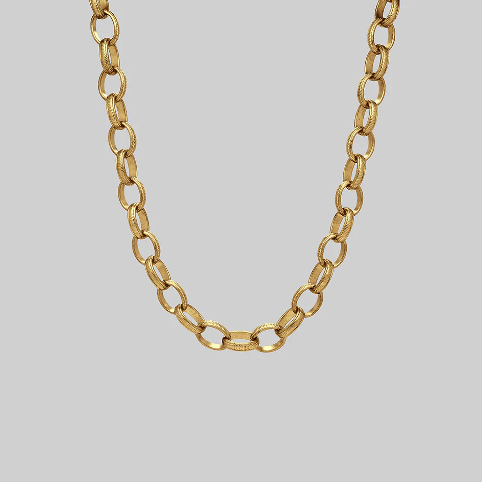 MAGNUS. Elizabethan Style Long Chain - Gold