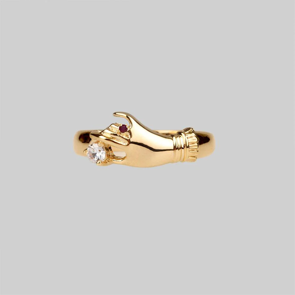 MILDRED. Disembodied Hand Gold Ring - Image 2