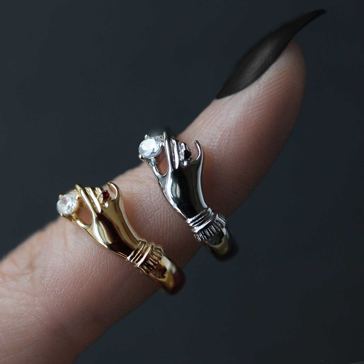 MILDRED. Disembodied Hand Silver Ring - Image 2