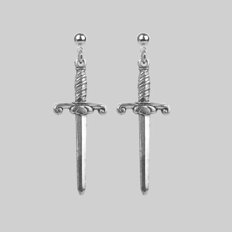 TRUST. Dagger Earrings - Silver - Image 2